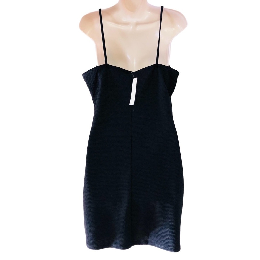 BRANDY BLU Black Embroidered Rose Dress Large - Picture 4 of 4